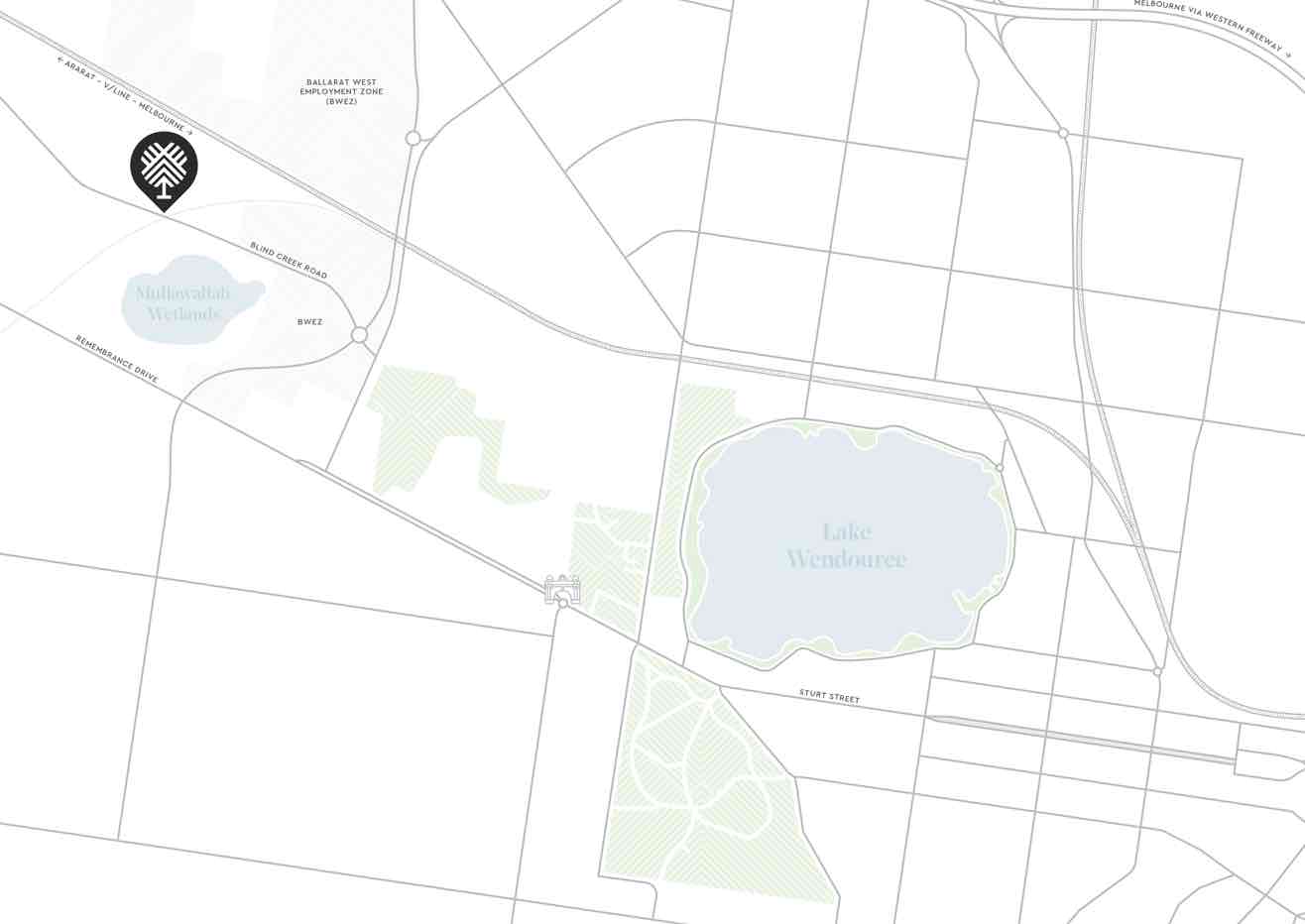 Acacia Ballarat Estate - Cardigan Location map
